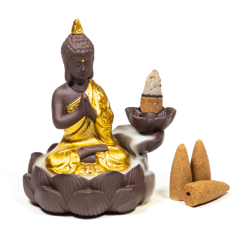 Κεραμικός Καυστήρας Buddha για κώνους αναστροφής ροής BackFlow.Βάρος: 300 γρ.Διαστάσεις:12 x 10 x 9 cm. - mykarma.gr