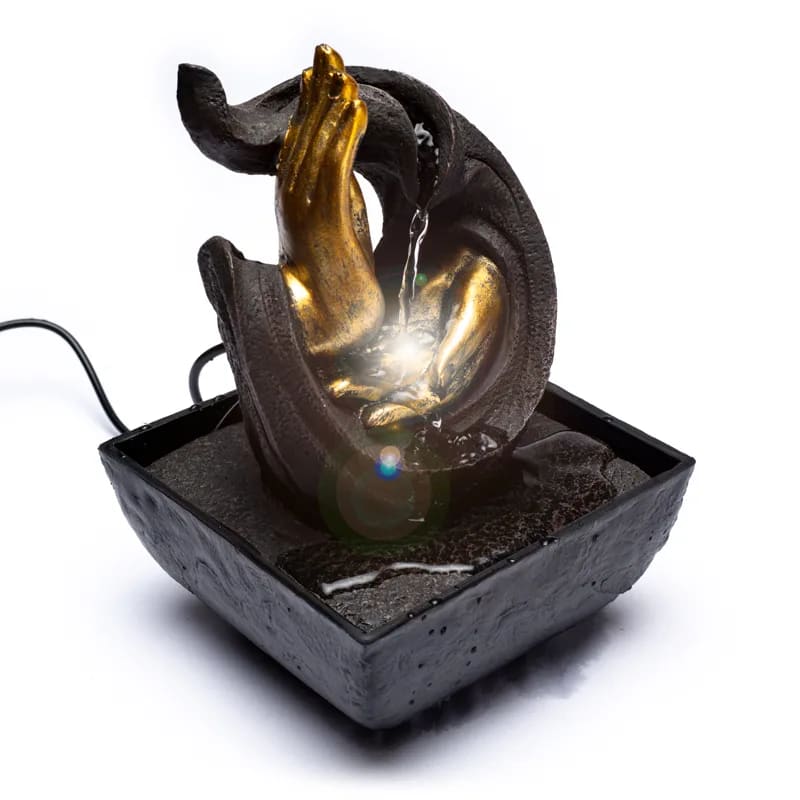 Συντριβάνι Mudra. Διαστάσεις: 13,3 Χ 13,3 Χ 20 εκ. - mykarma.gr