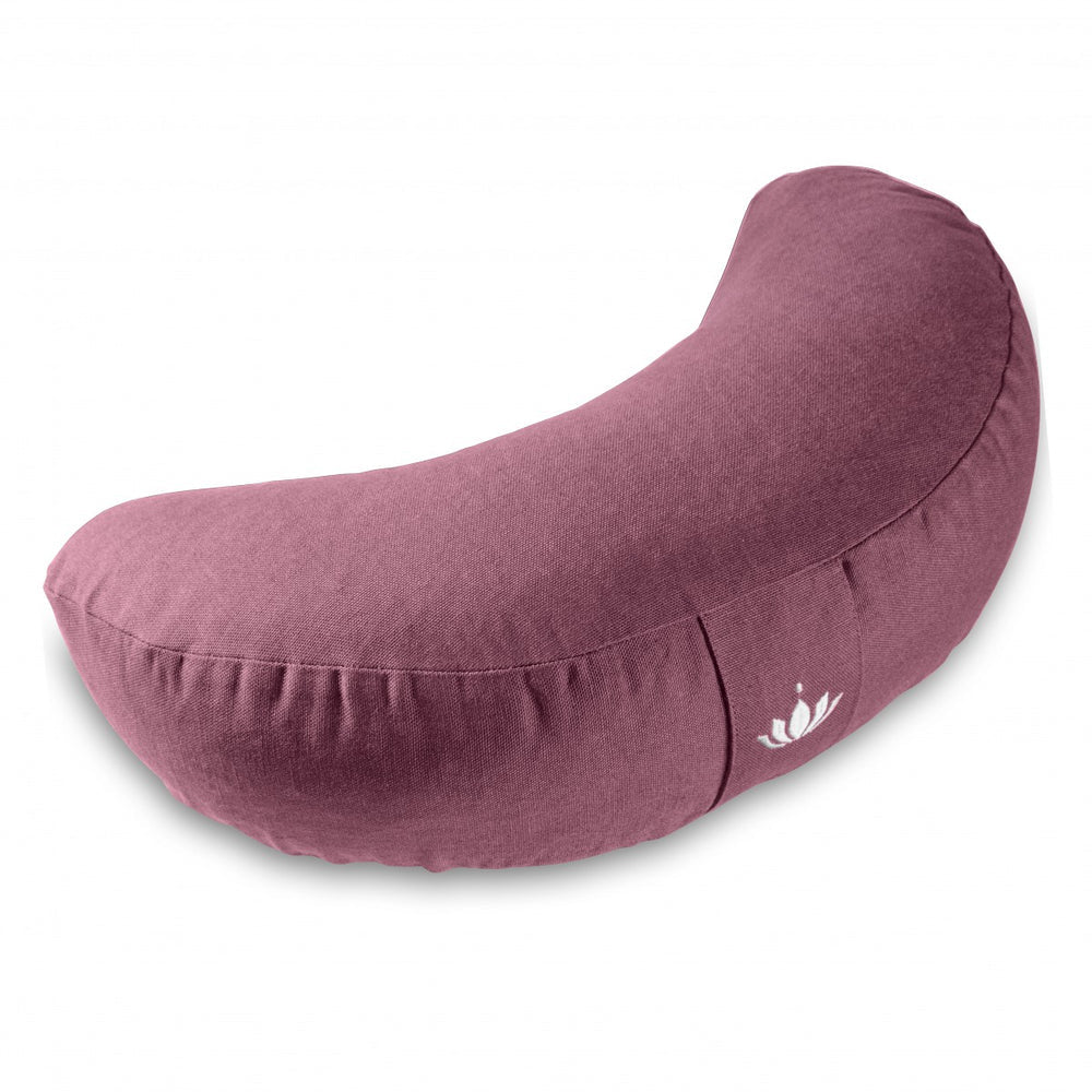 Lotuscrafts Μισοφέγγαρο Μαξιλάρι διαλογισμού Shanti Aubergine - οργανικό βαμβάκι .Μέγεθος: 40 x 15 εκ.Βάρος: 1 κιλό - mykarma.gr