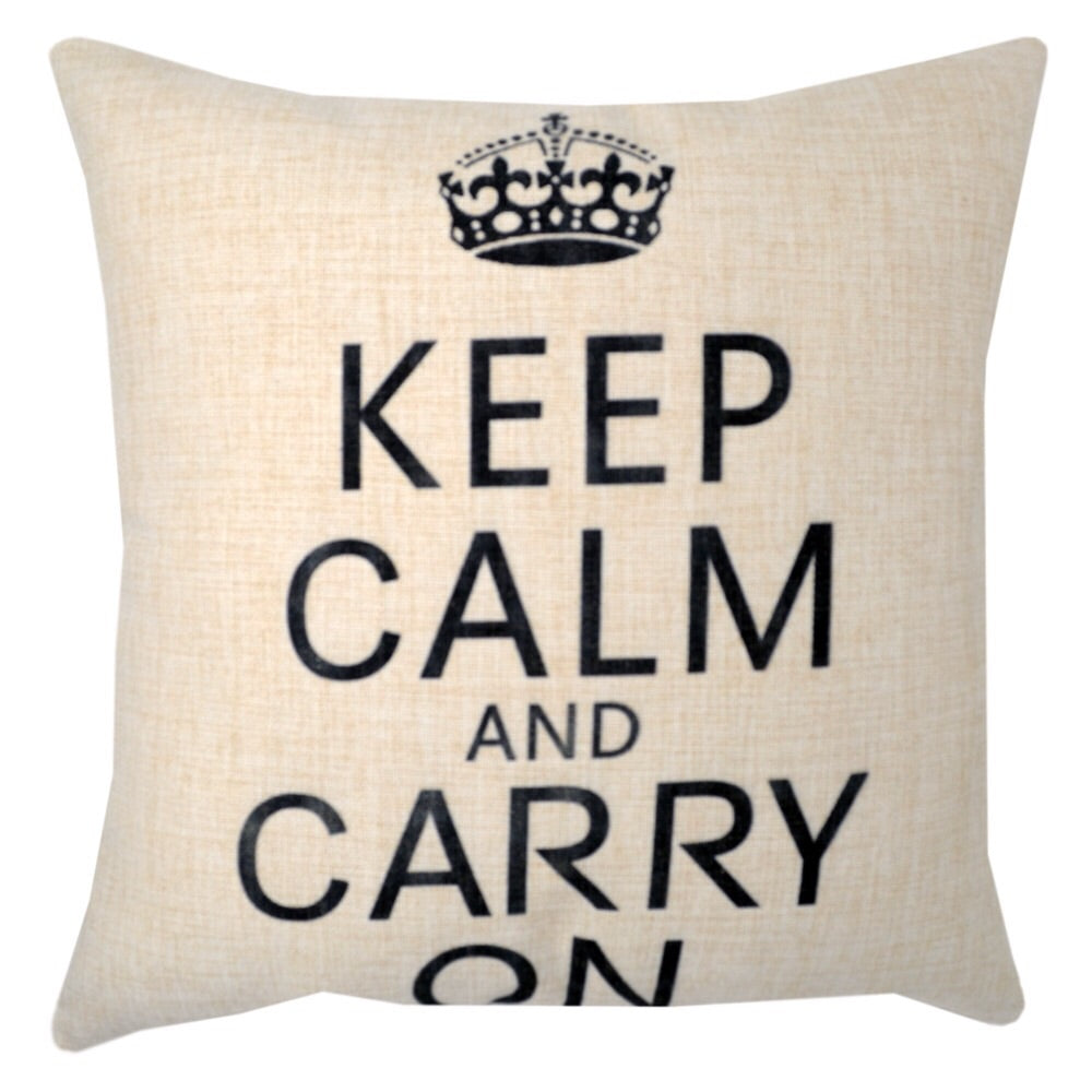 Μαξιλάροθήκη Keep Calm.Διαστάσεις 44 x 44cm. - mykarma.gr