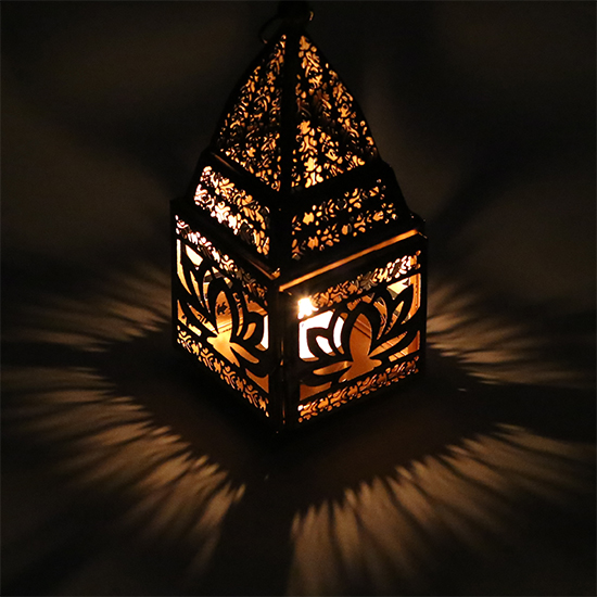 Ατμοσφαιρικό φωτισμό Oriental Lantern Lotus Διαστάσεις: 8,5 × 8 × 19 cm - mykarma.gr
