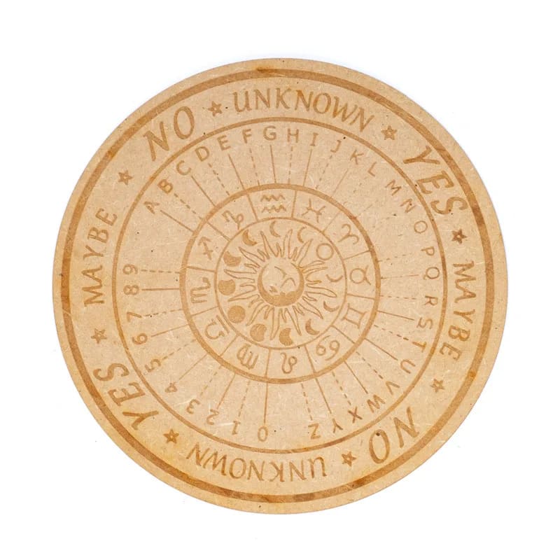 Pendulum Mat Astrology - Χάρτης Μαντείας για Εκκρεμές - ξύλο με χαραγμένα σύμβολα .Διάμετρος : 20 εκ. - mykarma.gr