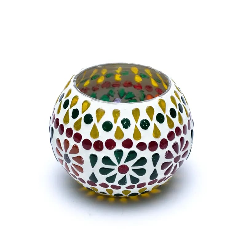 Φωτιστικό για ρεσώ Μωσαϊκό - λουλούδια. Διαστάσεις: 7 εκ. - mykarma.gr