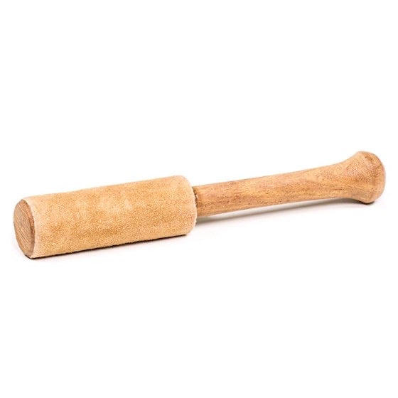 Ραβδί για Singing Bowl-ξύλο με μπεζ σουέντ.Βάρος: 25 g. Διαστάσεις: 15 × 2 cm - mykarma.gr