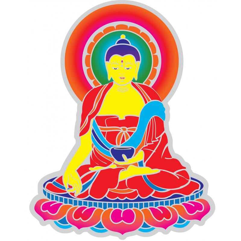 Κρεμαστά τοίχου - Αυτοκόλλητο Buddha.Διαστάσεις: 14 εκ - mykarma.gr
