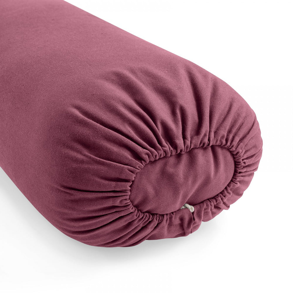 Lotuscrafts Restorative S μαξιλάρι Bolster - Aubergine - κάλυμμα απο οργανικό βαμβάκι & γέμιση Καποκ μαλλί. Διαστάσεις: 72 × 20 x 15 cm Βάρος: 0,9 kg - mykarma.gr