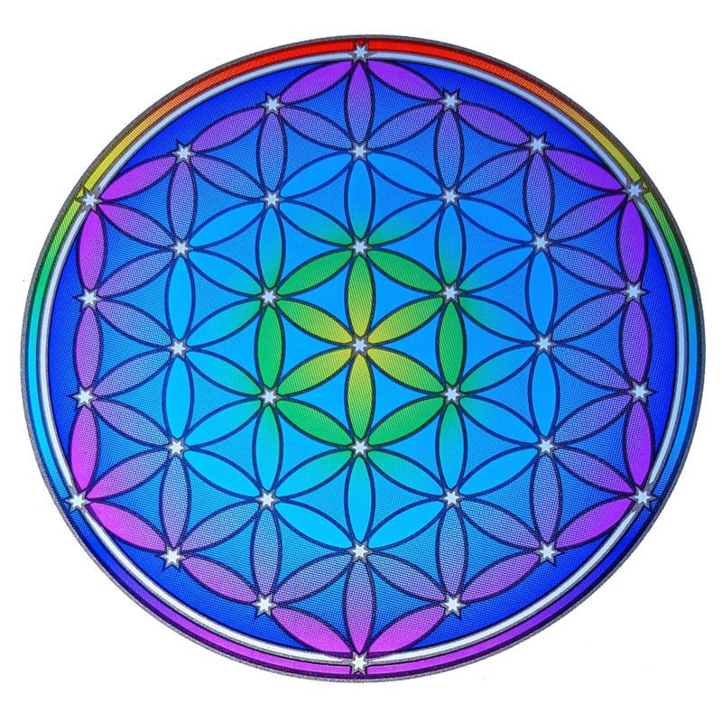 Κρεμαστά τοίχου - Αυτοκόλλητο Flower of Life.Διαστάσεις: 14εκ - mykarma.gr