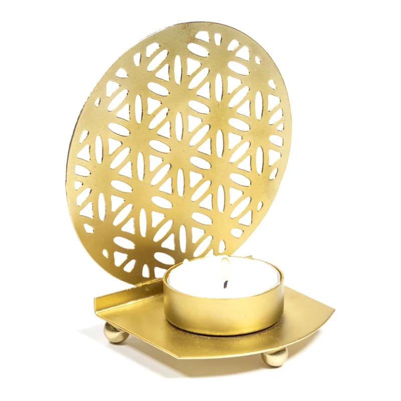 Fair Trade Φωτιστικό για ρεσώ «Flower of Life» Διαστάσεις: 11 x 10 × 6,5 cm - mykarma.gr