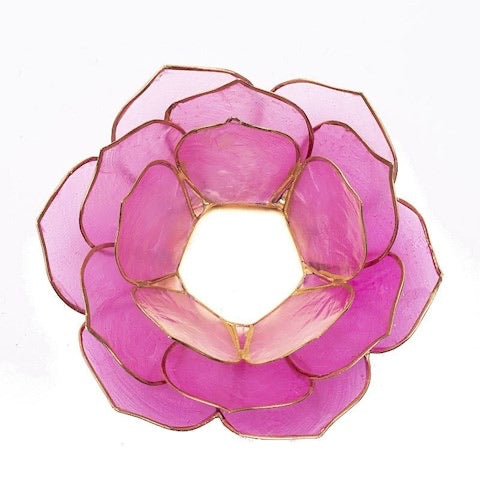 Lotus ατμοσφαιρικό φως Capiz: ροζ - 13,5 εκ. - mykarma.gr