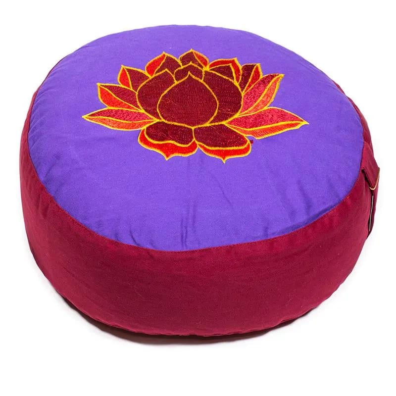 Μαξιλάρι διαλογισμού με φαγόπυρο Lotus violet / κόκκινο Διαστάσεις 33x17cm - mykarma.gr