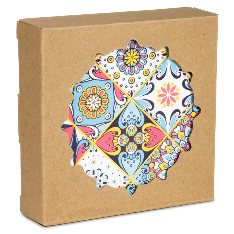 Σετ από 6 τετράγωνα σουβέρ Oriental 10 x 10 cm. - mykarma.gr