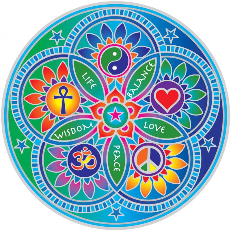 Κρεμαστά τοίχου - Αυτοκόλλητο Living Energies Mandala.Διαστάσεις: 14εκ - mykarma.gr