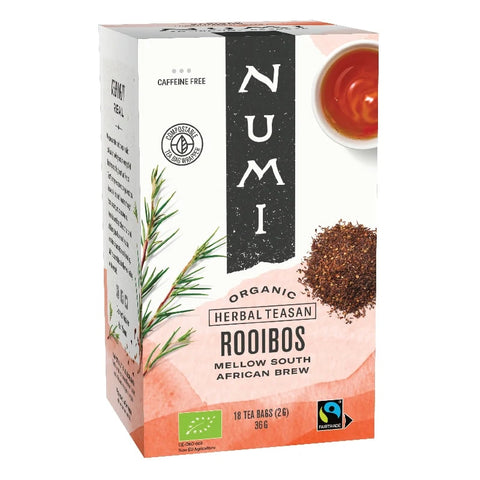 Organic Numi ROOIBOS- 18 x 2 g  ΣΑΚΟΥΛΑΚΙΑ κόκκινο Τσάι Ρόιμπος  χωρίς Καφεΐνη - mykarma.gr