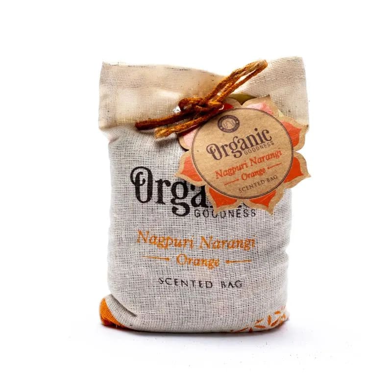 Organic Goodness Orange-Οικολογικό & φυσικό αποσμητικό χώρου!!!Τσαντάκι με άρωμα Πορτοκάλι. Βάρος: 100 g - mykarma.gr