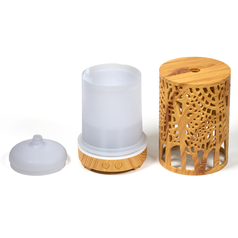 Ultrasonic aroma diffuser “Zen Forest”-Ηλεκτρικός διαχυτής αρώματος για Αιθέριο έλαιο . Περιεκτικότητα 200ml Μέγεθος:9,3x15,7cm - mykarma.gr