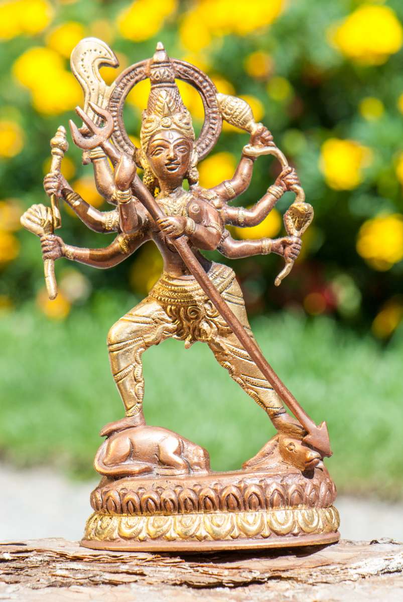 Άγαλμα - Θεά Κάλι (Kali) Υλικό: Ορείχαλκο, Επιχαλκωμένο Διαστάσεις: 19,5 cm - mykarma.gr