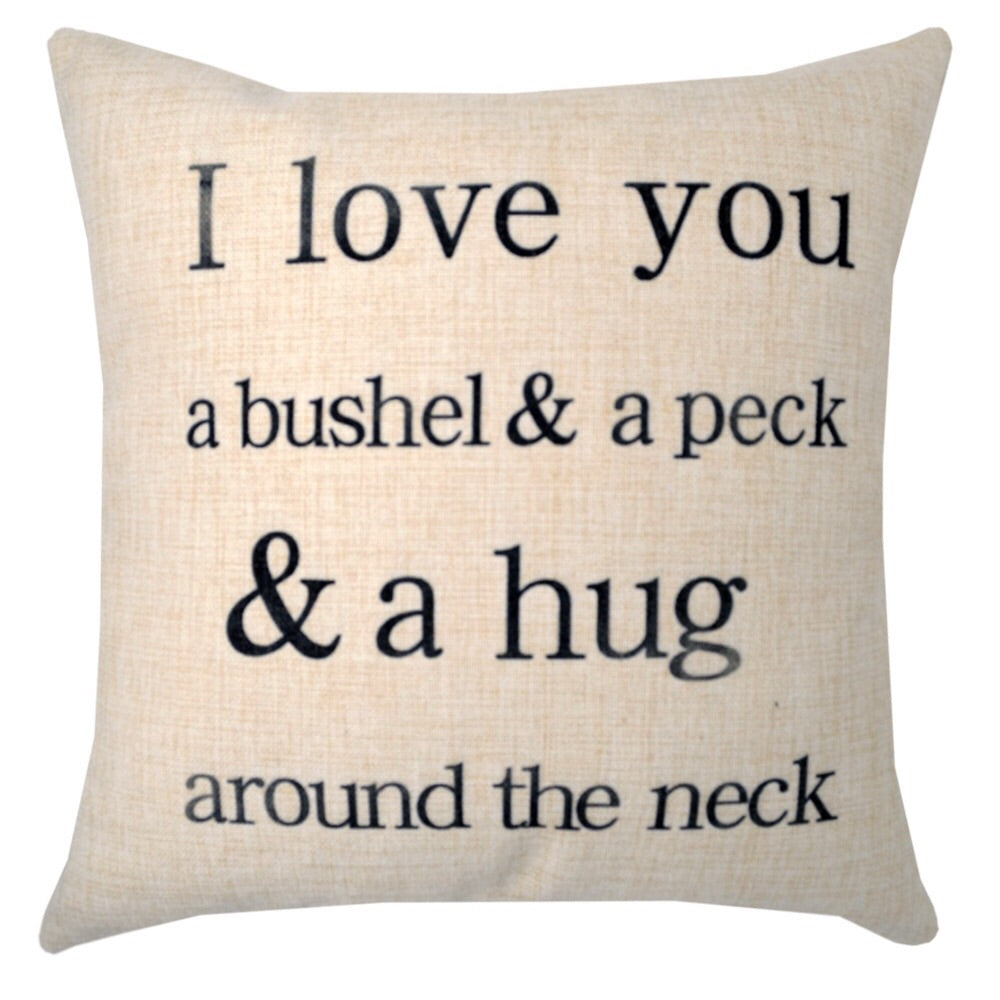 Μαξιλάροθήκη I love you. Διαστάσεις 44 x 44cm. - mykarma.gr