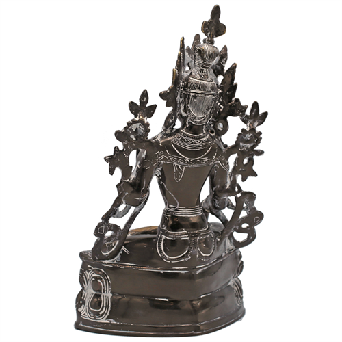 White Tara - Λευκή Τάρα- άσπρο φινίρισμα. Μέγεθος: 35,5cm Βάρος: 2500 γρ. Υλικό:Ορείχαλκος - mykarma.gr