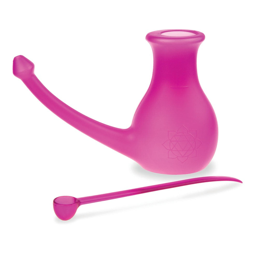 Yoga Mad Neti Pot Nosebuddy & Μεζούρα απο Οργανικό πλαστικό-purple. Χωρητικότητα 500 ml. Ύψος 15 εκ. - mykarma.gr