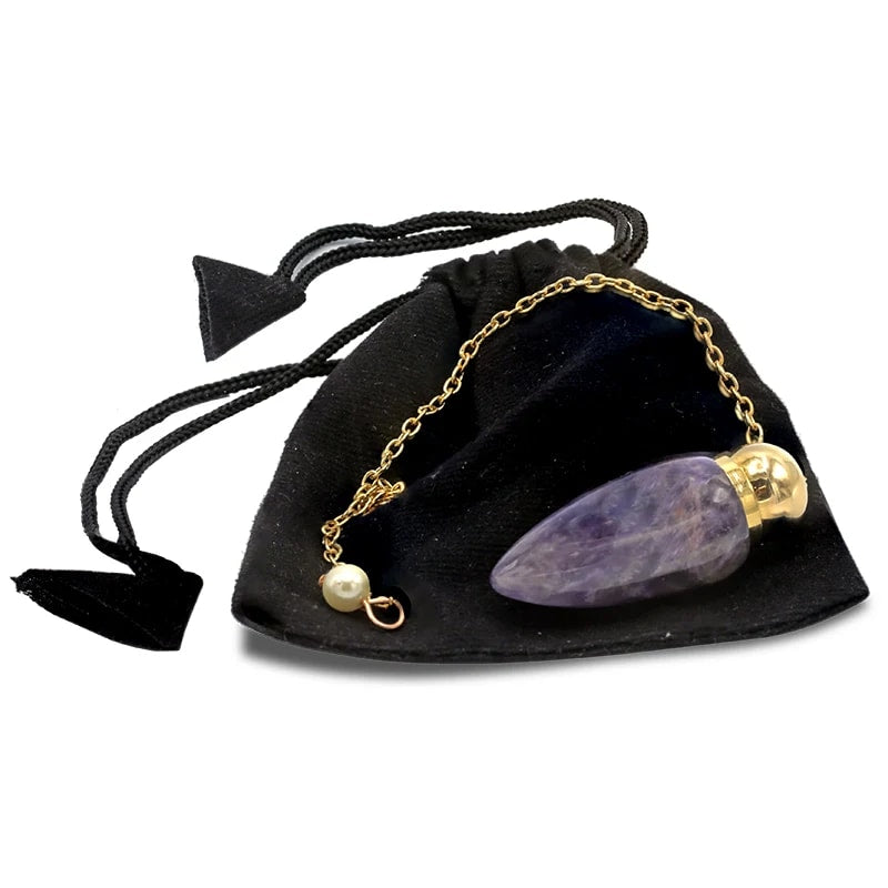 Εκκρεμές (Pendulum) - Αμέθυστος (Amethyst) με μυτερή άκρη.Μέγεθος 5 cm Βάρος 20 g - mykarma.gr