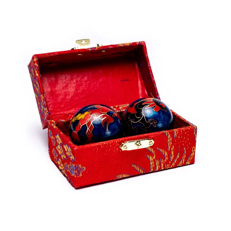 Μπάλες Υγείας - Dragon & Phoenix - σκούρο μπλε. Μέγεθος 3,5 εκ.Υλικό:Ατσάλι. - mykarma.gr