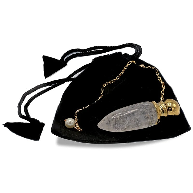 Εκκρεμές (Pendulum) - Λευκός Χαλαζίας(Rock Crystal) - μυτερή άκρη.Μέγεθος 5 cm.Βάρος 20 g - mykarma.gr