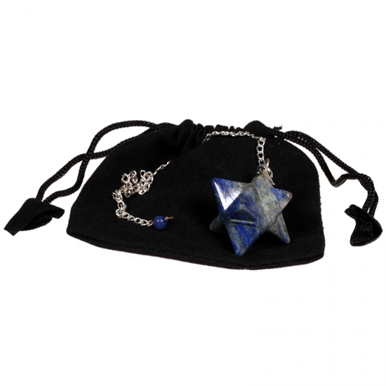 Εκκρεμές (Pendulum) Lapis Lazuli Merkaba - οκταπλά (2 πυραμίδες) Διαστάσεις: 4 εκ Βάρος:16 γ - mykarma.gr
