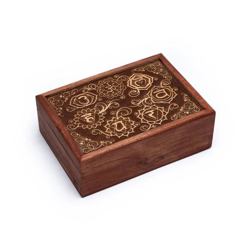 Κουτί κοσμημάτων Tarot-7 Chakras .Διαστάσεις: 17,5 × 13 × 6,5 cm. - mykarma.gr