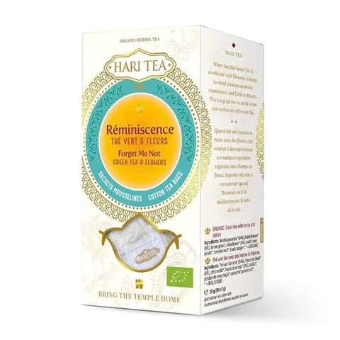 Organic Hari Tea Green Tea & Flowers - 10 x 2 g  ΣΑΚΟΥΛΑΚΙΑ Τσάι Πράσινο Τσάι με Λουλούδια για Ανασκόπηση Γεγονότων - περιέχει καφεΐνη - mykarma.gr