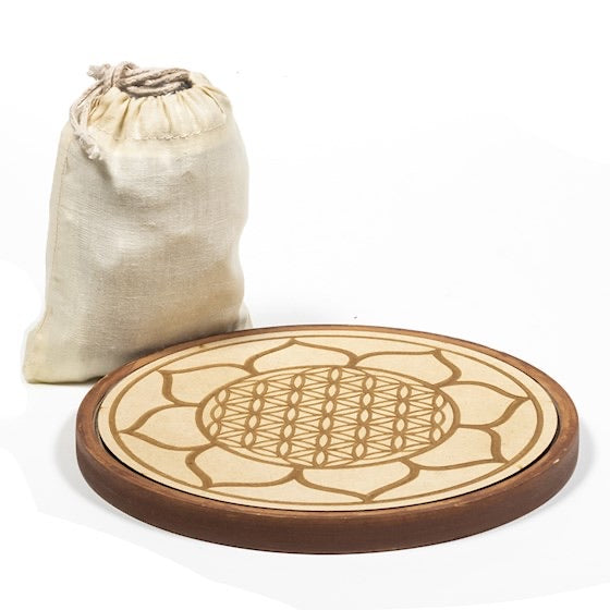 Wood Crystal Grid - Πλέγμα Κρυστάλλων Θεραπείας (Υγείας)-Healing. Με 17 ημιπολύτιμους λίθους & ξύλο 15cm. - mykarma.gr