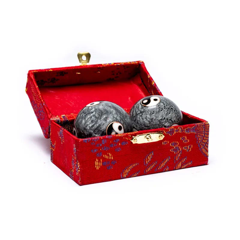 Μπάλες Υγείας - Yin Yang Tai Chi-Χρώμα γκρι. Μέγεθος 4 εκ.Υλικό:Ατσάλι. - mykarma.gr