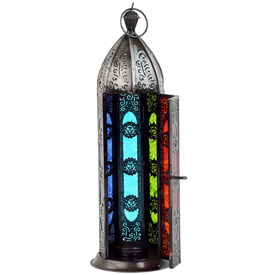 Φωτιστικά για ρεσώ - Ανατολίτικο φανάρι - με τα 7 τσάκρα Διαστάσεις: 8,5 × 30 cm - mykarma.gr