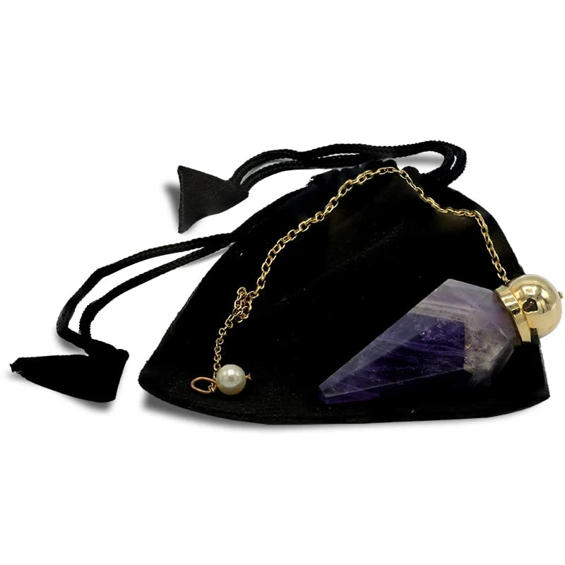 Εκκρεμές (Pendulum) - Αμέθυστος (Amethyst) με μυτερή άκρη.Μέγεθος 5 cm Βάρος 17 g - mykarma.gr