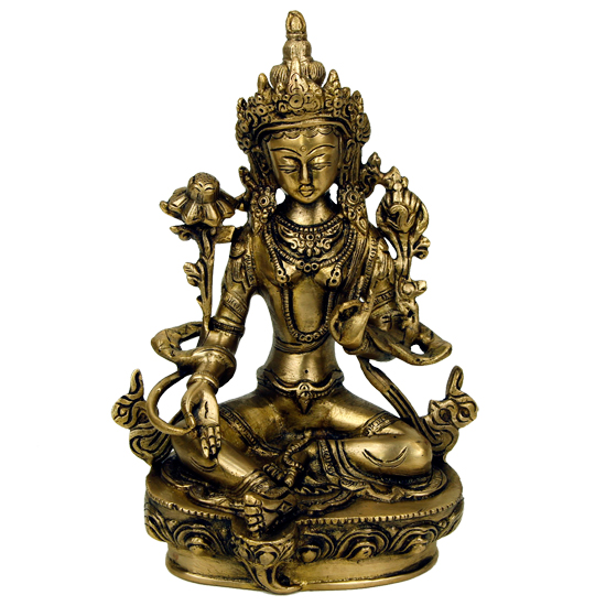 Green Tara - ορείχαλκος.Διαστάσεις 20 cm Βάρος 1740 g - mykarma.gr