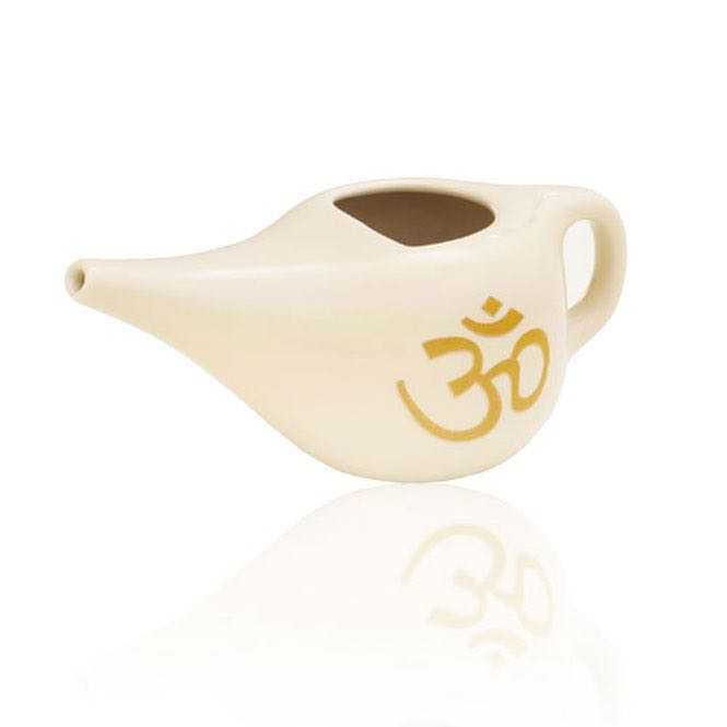 Κεραμικό Neti Pot “Ohm” -17,5 x 7 cm, 250ml - mykarma.gr