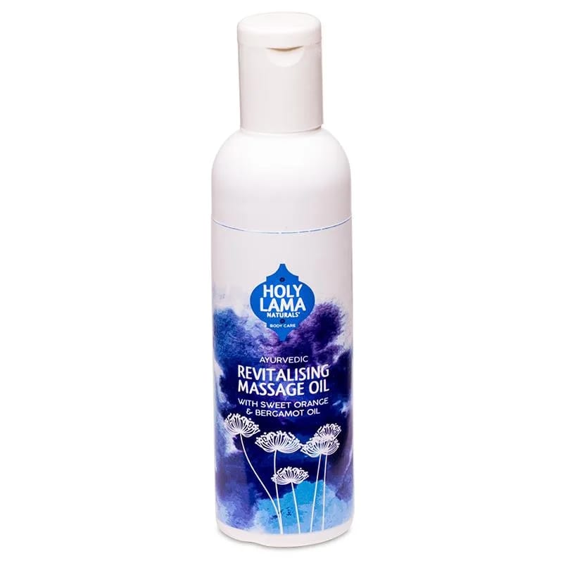 Holy Lama Ayurvedic Massage Oil Revitalizing - Λάδι για Μασάζ Αναζωογονητικό με αιθέριο έλαιο Περγαμόντο & Πορτοκαλί 100 ml - mykarma.gr