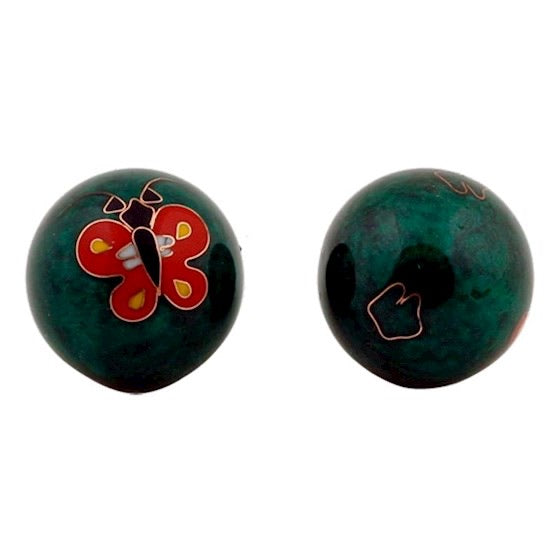 Μπάλες Υγείας - Butterfly -Χρώμα πετρόλ. Μέγεθος 3.5 εκ.Υλικό:Ατσάλι. - mykarma.gr