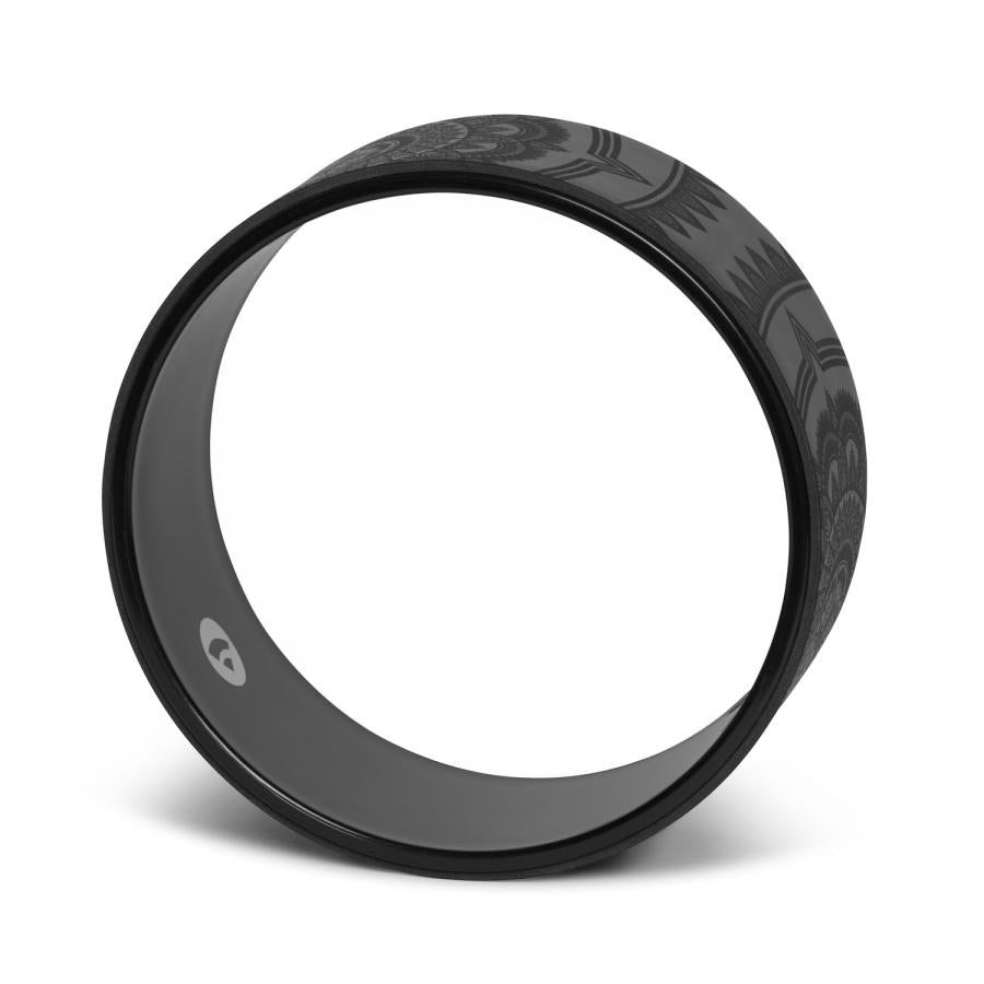 Bodhi - Yoga Wheel Samsara Rubber/PU Mandala Black-Τροχός Γιόγκα Block 32cm x 13cm - mykarma.gr