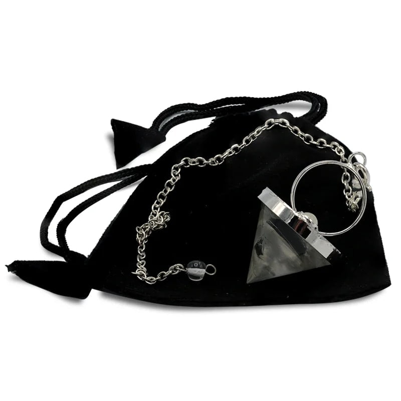 Εκκρεμές (Pendulum) Rock Crystal-Λευκός Χαλαζίας- κωνικό σχήμα - σε μέταλλο.Βάρος: 13 g.Διαστάσεις: 3,2 εκ - mykarma.gr