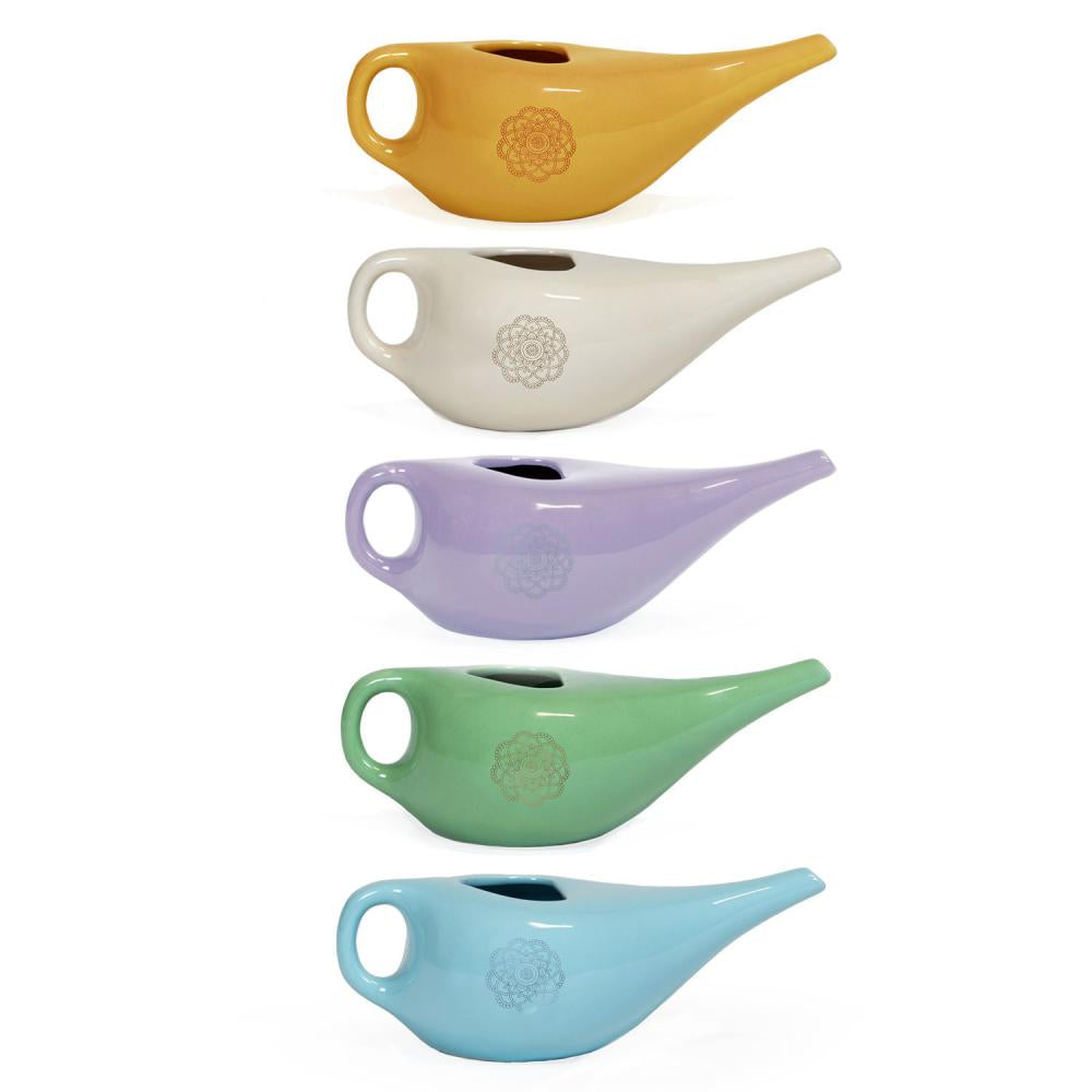 Κεραμικό Neti Pot “Mandala” - Ποικιλία χρωμάτων - 17,5 x 7 cm, 250ml - mykarma.gr