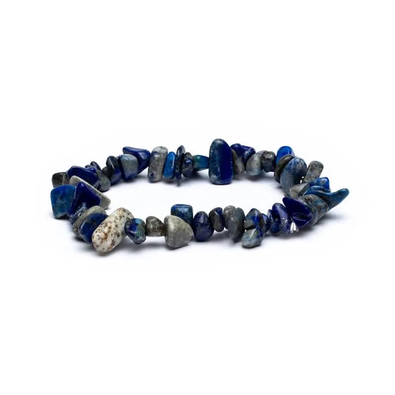 Βραχιόλι από Λάπις Λάζουλι (Lapis Lazuli) - ελαστικό. Χάντρες ± 7 mm. - mykarma.gr