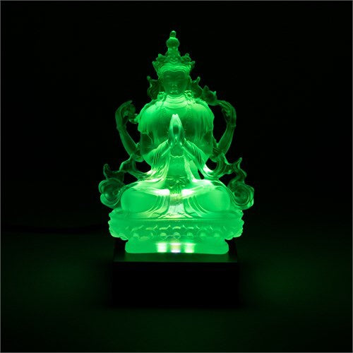 Κρυστάλλινο άγαλμα του Βούδα Chenrezig-Βούδας της συμπόνιας,αγάπης & καλοσύνης. Μέγεθος 12cm. - mykarma.gr