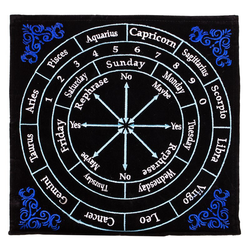 Pendulum mat astrology-Χάρτης μαντείας για Εκκρεμές.Μέγεθος: 30x30 εκ. - mykarma.gr