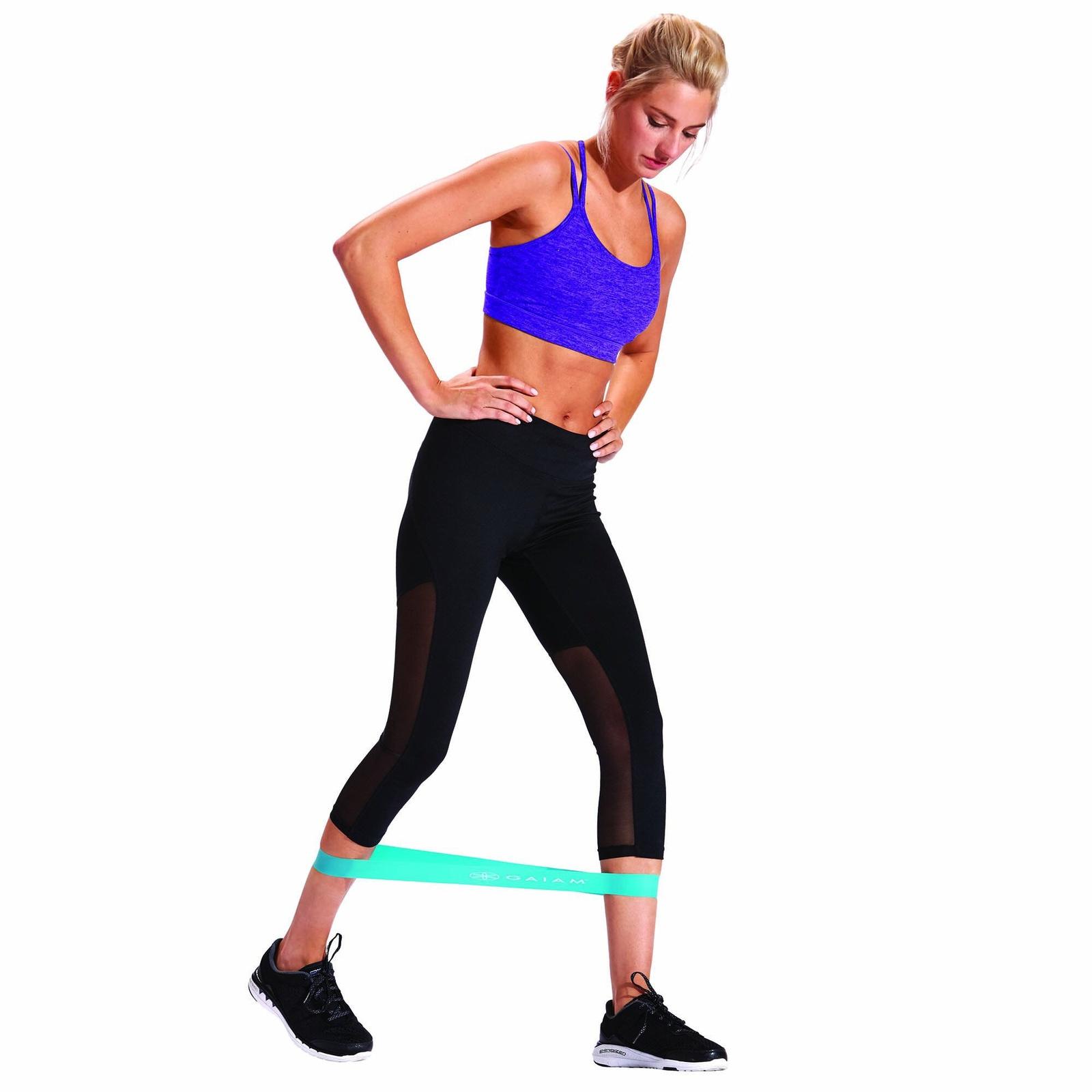 Gaiam -Set από 3 Pilates Restore Resistance mini Band Kit από φυσικό καουτσούκ - Light,Medium,Heavy - σε 3 χρώματα . Διαστάσεις 62 x 5 cm - mykarma.gr