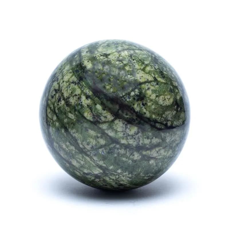 Σφαίρα Πράσινη Σερπεντίνη (Green Serpentine) +Σταντ ΔΩΡΟ.Διαστάσεις 5 εκ. - mykarma.gr