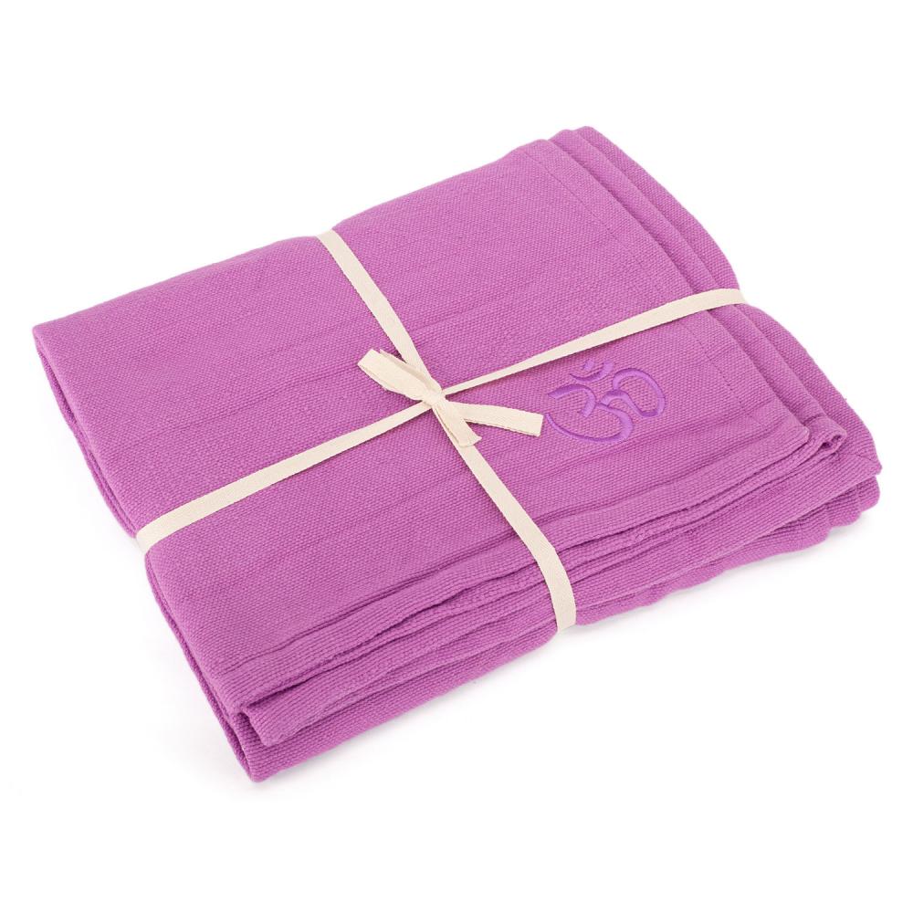 SHAVASANA, cotton yoga blanket -Κουβέρτα Γιόγκα με Ohm - ποικιλία χρωμάτων - βαμβάκι. Μέγεθος: 200 x 150 cm βάρος: 1,5 kg - mykarma.gr