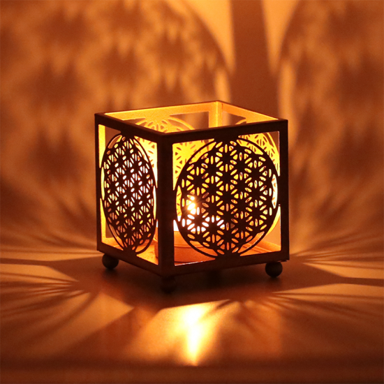 Ατμοσφαιρικό φωτισμό Λουλούδι της Ζωής Διαστάσεις: 8 × 8 cm - mykarma.gr