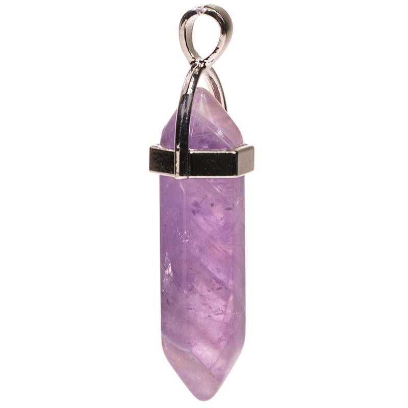 Κρεμαστό Μενταγιόν-Αμέθυστος-Amethyst. Διαστάσεις: 4 εκ. - mykarma.gr