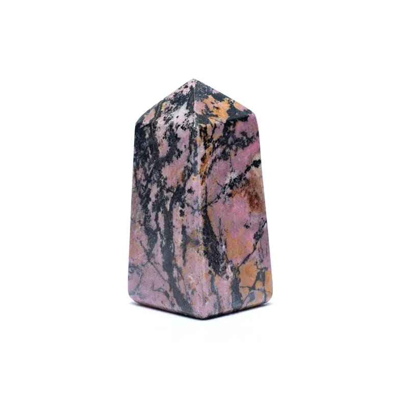 Φυσικό ορυκτό πέτρωμα-Οβελίσκος (Obelisk) Ροδονιτης (Rhodonite).Διαστάσεις: 9,5 x 3 cm - mykarma.gr