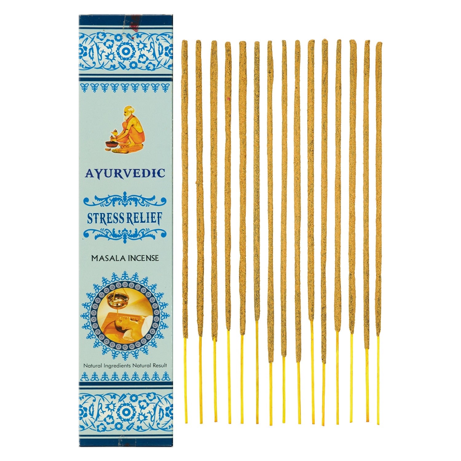 Αρωματικό Στικ Ayurvedic Masala Stress Relief 10 g 15 Στικ. Χρόνος καύσης: ± 60 λεπτά ανά Στικ - mykarma.gr